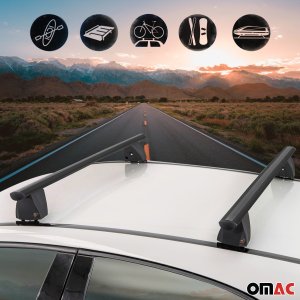 Mercedes CLA Shooting Brake X117 Roof Rack Cross Bars - Omac - Delta FP 2Pcs - Black - '15-'19 Mercedes CLA Shooting Brake X117 Roof Rack Cross Bars - Omac - Delta FP 2Pcs - Black - '15-'19